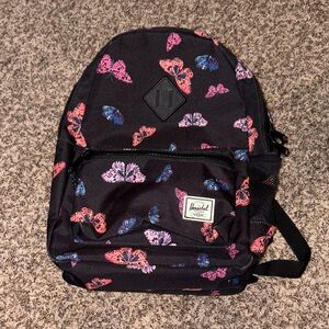 Herschel Supply Company Kids Backpack with Butterfly Design - Black and Pink